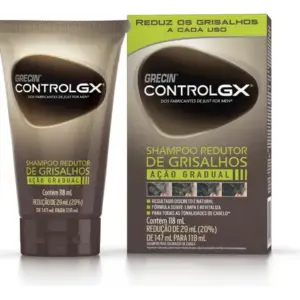 Shampoo Redutor de Grisalhos Grecin Control GX Para Todas os Tons Cabelo 118ml