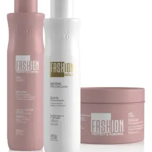 Kit Escova Progressiva Fashion Gold 300g