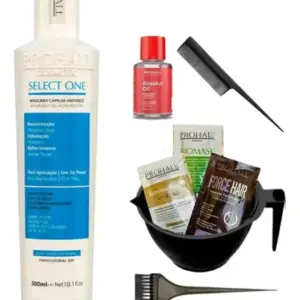 Kit Progressiva Prohall Selagem 300ml Capilar Select On Selante Com 8 Items