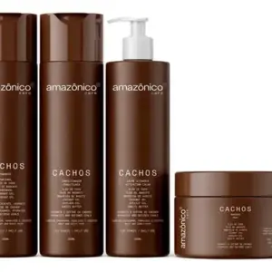 Kit Cachos Amazonico Care 4 Produtos Hidratação E Definição