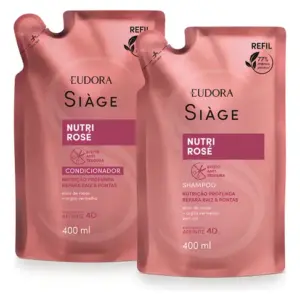 Kit Refil Siàge Nutri Rosé: Shampoo + Condicionador