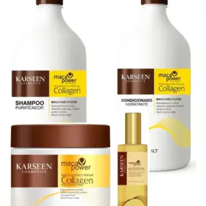 Kit Karseen Collagen: Shampoo E Condicionador Mascara Oleo