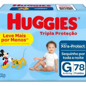 Fralda Huggies Tripla Protecao Hiper G C/78un