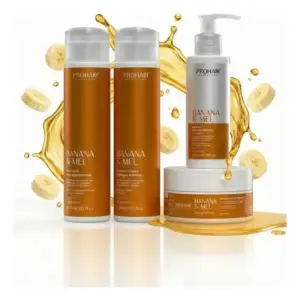 Kit Nutrição Capilar Banana E Mel Home Care Prohair 4 Itens