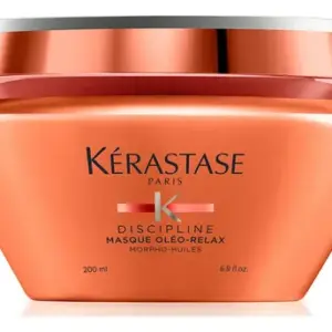 Máscara Capilar de Hidratação Intensa Anti-Frizz com Proteção Térmica até 230ºC para Cabelos Secos e Indisciplinados, Discipline Oléo-Relax, Kérastase 200ml
