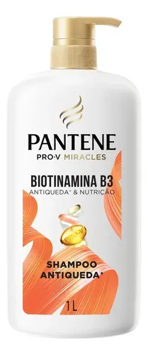 Shampoo Pantene Antiqueda & Nutrição Biotinamina B3 1 L