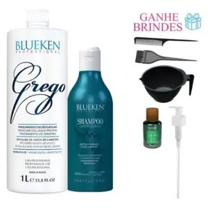 Blueken Escova Progressiva Gloss Grego Sem Formol + Shampoo