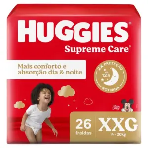 Huggies Fralda Descartável Máxima Proteção XXG - 26 Un