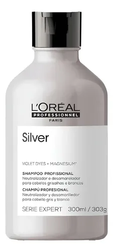 Loreal Shampo Silver 300ml - Cabelos Brancos E Grisalhos