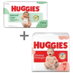 Kit Fralda Huggies Supreme Care Rn + P - 82 Fraldas