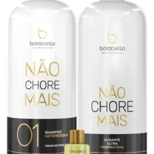 Kit Progressiva Borabella Não Chore Mais para Alisamento Profissional com Óleo de Argan