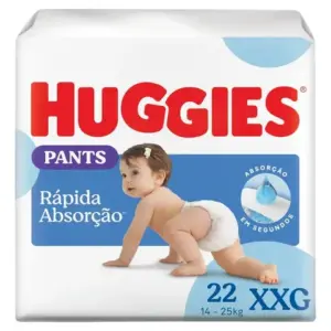 Fralda Huggies Pants Roupinha Rápida Absorção XXG 22 unidades