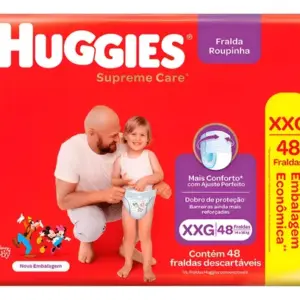Fralda Huggies Supreme Care Roupinha Hiper Xxg C/48un