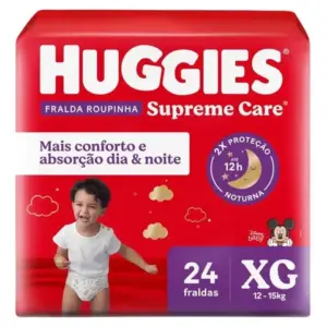 Fralda Infantil Roupinha Huggies Supreme Care Xg 24 Un