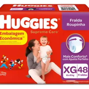 Fralda Huggies Supreme Care Roupinha Hiper Xg C/48un