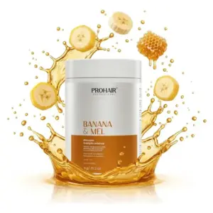 Máscara Nutrição Intensa Banana e Mel Prohair 1kg Efeito Teia Cabelos Macios Brilhosos Hidratação Profunda Reconstrução Capilar Manteiga de Cupuaçu Profissional