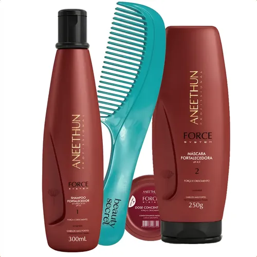 Kit Aneethun Shampoo Mascara Dose Force System Fortalecedor
