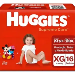 Huggies Fralda Descartável Máxima Proteção XG - 16 Un