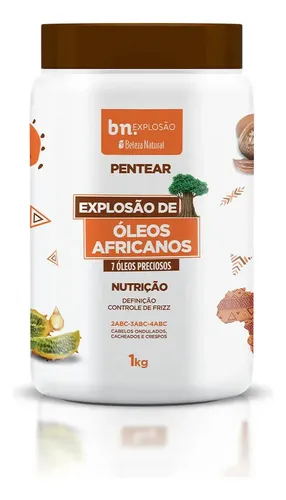Creme de Pentear para Cachos Explosão de Óleos Africanos BN. 1Kg