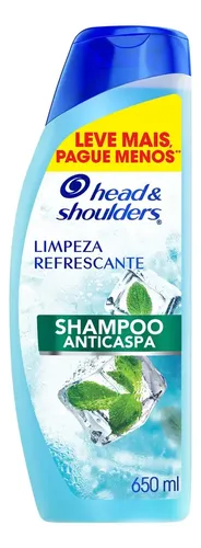 Shampoo Anticaspa Head & Shoulders Limpeza Refrescante 650 ml