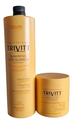 Kit Profissional Trivitt Shampoo 1l, Máscara 500g