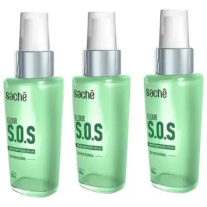 Kit 3 Elixir S.o.s Sachê Para Reconstrução Capilar 80ml