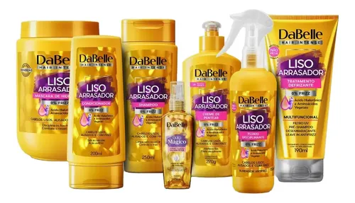 Kit Completo Liso Arrasador - Dabelle Hair 7 Produtos 800g