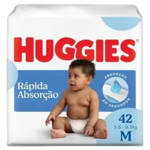 Fralda Infantil Huggies Tripla Proteção M Com 42 Un