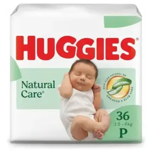 Fralda Infantil Huggies Natural Care Recém-nascido P 36 Un