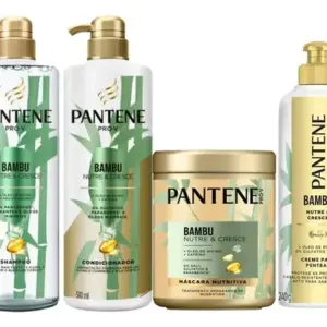 Kit Pantene Bambu Shampoo Condicionador Mascara Creme