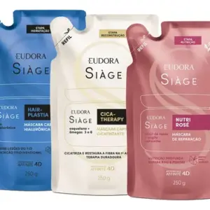 Máscara Capilar Siáge Kit Cronograma Hidratação Nutrição Reconstrução 750g