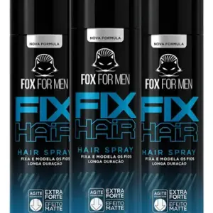 3 Laquê Fixador Forte Fox For Men 400ml/280g Extra Forte Top