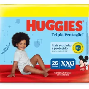 Fralda Infantil Huggies Tripla Proteção Xxg Com 26 Un