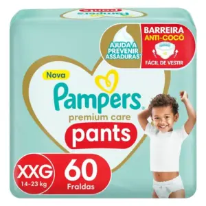 Fralda Pampers Pants Premium Care XXG 60 unidades