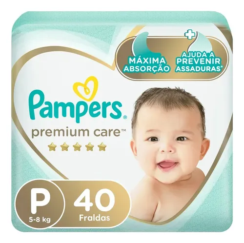 Fralda Pampers Premium Care Tamanho P 40 Unidades