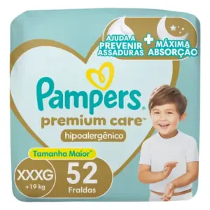 Fralda Pampers Premium Care Tamanho XXXG 52 unidades