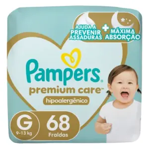 Fralda Pampers Premium Care Tamanho G 68 Unidades