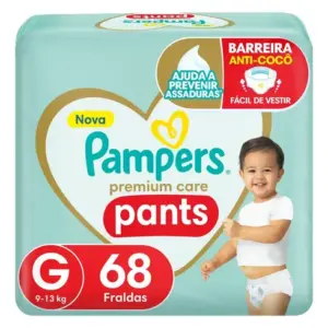 Fralda Pampers Premium Care Pants Tamanho G 68 Unidades