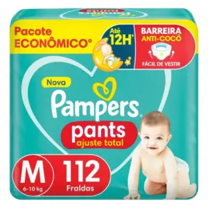 Fralda Pampers Pants Ajuste Total M 112 Unidades