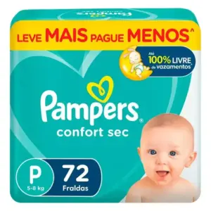 Fralda Descartável Infantil Confort Sec P 72 Unidades Pampers
