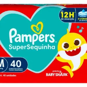 Fralda Infantil Pampers Supersequinha M 40 Unidads Tamanho Médio (M)
