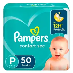 Fralda Pampers Confort Sec P - 50 Unidades
