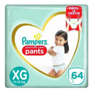Fralda Pampers Premium Care Pants Top Tamanho Xg 64 Unidades