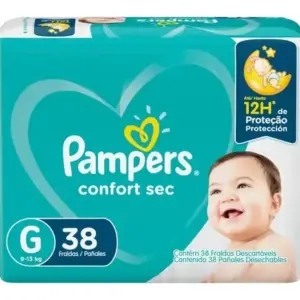 Fralda Pampers Confort Sec 12 Horas De Proteção - G 38 unidades