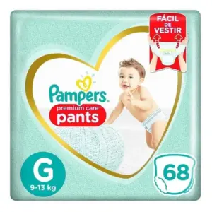 Fralda Pampers Premium Care Pants Top Tamanho G 68 Unidades