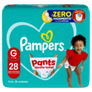 Fralda Pampers Pants Descartável Bebes Confortável G 28 Uni Grande (g) Sem Gênero