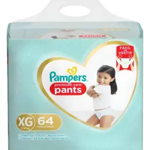 Fraldas Pampers Premium Care Pants Xg 64 Unidades