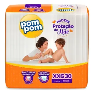 Fralda Pom Pom Derma Protek Mega Xxg Com 30un