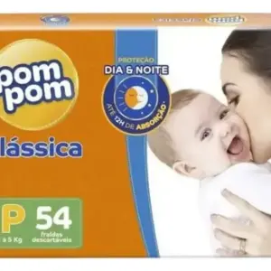Fralda Pom Pom Clássica Mega P 54 Unidades Imediato P Sem Gênero