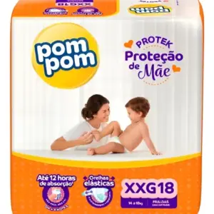 Fralda Descartável Infantil Pompom Atacado - Todos Tamanhos